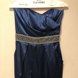 Short Blue Beaded Dress